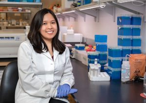 Plansky Hoang in a laboratory