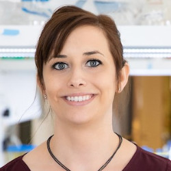 Headshot of Alison Patteson in a laboratory