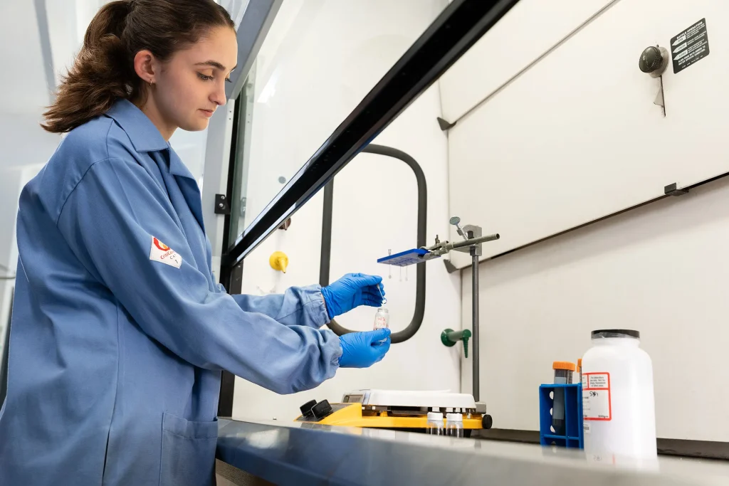 Sadie Meyer in research lab